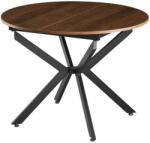 TEMPO KONDELA Kihúzható étkezőasztal, sötét tölgy/fekete, 100x100-140x75 cm, ABERO TYP 1 - pepita