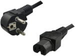 LogiLink Tápkábel, CEE 7/7 (90 ) az IEC C15 szerint, fekete, 2 m