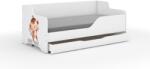  LILU gyerekágy laminált fronttal 160x80cm matraccal és ágyneműtartóval - majom