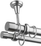  Kárpitos Dupla Rúd - 400 cm - Fém, Ezüst