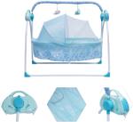  Elektromos baba bölcső, 5 állítható sebesség, távirányító működés, Kék