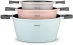 ZASS Gourmet ZG-ACS 02 Tapadásmentes Edénykészlet, 3 darabos, Pasztell színekben