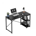 Mark Adler Leader-2-0 Fekete Íróasztal Polcokkal - Univerzális Kialakítás