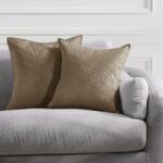  RESTILO díszpárnahuzat LAILA szín kapucsínó dombornyomott stílus glamour anyag bársony, poliészter 45x45