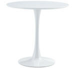 TEMPO KONDELA Étkezőasztal, kerek, fehér, matt, átmérő 80 cm, REVENTON NEW - pepita
