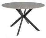 SIGNAL MEBLE Talia Kerek Kerámia Étkezőasztal Márvány Szürke Fekete Pókláb (TALIASZCFI120)