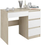 Mobene Modern számítógépasztal N34, Sonoma tölgy - fehér