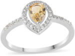  Ezüst Gyűrű Citrinnel és Fehér Topázzal, ROS343/54
