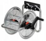 Bradas Fali Dob Hordozható Kerti Tömlőakasztó Bradas, 1/2", 50m, acél, forgatható csatlakozó (Bęben zwijak wieszak na wąż ogrodowyAG131)