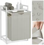 Matkam Szennyestartó kosár, 65L, fehér, szürke, fém, polc (BLH101W01)