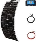  Napelem, 50W teljesítmény, nagy hatékonyságú monokristályos PV modul, 12 volt 50 watt