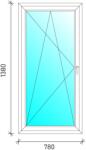  80x140 Bukó-nyíló műanyag ablak