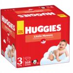 Huggies Little Movers 3 (168) Doboz, 4-9kg, a nedvesedés egyenletes eloszlása, rugalmas derékpánt