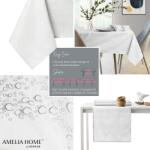 AmeliaHome Asztalterítő Vesta fehér dombornyomott modern 120x160 AmeliaHome - pepita - 8 590 Ft