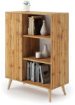  Fondi könyvespolc - skandináv stílusú tölgyfa kézműves