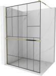 Mexen Kioto+ Walk-in Zuhanyfal - 120x200 cm - Fekete/Arany (5907709177574)