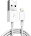 Planet Tech Кабел за зареждане и данни USB-A към Lightning за iPhone, 1 метър, Бял (SE07)