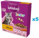 Whiskas Junior 5x800 g száraz teljes értékű eledel cicáknak finom csirkével