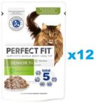 Perfect Fit Senior 7+ 12x85 g teljes értékű nedves eledel idős macskáknak pulykával és sárgarépával mártásban