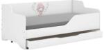  LILU gyerekágy laminált oldallal 160x80cm matraccal és ágyneműtartóval - kalapos lány lufival
