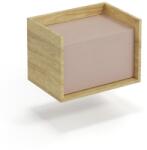 Halmar MOBIUS alacsony szekrény 1D szín: hikora tölgy/rózsaszín - mindigbutor - 34 300 Ft