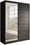 ADRK Tolóajtós szekrény Cardi 150, Fekete, Fekete - mindigbutor
