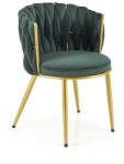 Halmar K517 szék, sötétzöld / arany - mindigbutor