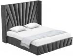 TEMPO KONDELA Ágy ráccsal, 180x200, sötétszürke Velvet szövet, PENELOPE - mindigbutor