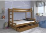 ADRK Háromszemélyes emeletes ágy matraccal BENITO 200x80, Tölgy - mindigbutor