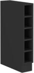 TEMPO KONDELA Alsó polcos szekrény, fekete, ARAKA/MENZO/SIBER 15 D OTW BB - mindigbutor