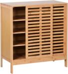 TEMPO KONDELA Cipőtartó, 4 polcos, bambusz, NALDO - mindigbutor