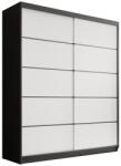ADRK Tolóajtós szekrény Hannah 180, Fekete, Fehér