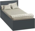 TEMPO KONDELA Ágy fém ráccsal és tárolóhellyel, 90x200, grafit, DOLI - mindigbutor