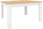TEMPO KONDELA Étkezőasztal kinyitható, tölgy craft arany/tölgy craft fehér, 135-184x86 cm, SUDBURY - mindigbutor