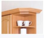 TEMPO KONDELA korona/díszléc a szekrényhez W60/60, éger, Lora New MDF Klasik