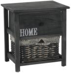 TEMPO KONDELA Komód, 1 kosár, 1 fiók, szürke-barna, DARKIE 1 - mindigbutor