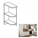 TEMPO KONDELA Alsószekrény D25PZ, balos, fehér, SICILIA - mindigbutor