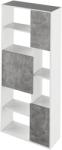 TEMPO KONDELA Regálé, fehér/beton, ULIMI - mindigbutor