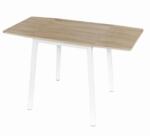 TEMPO KONDELA Étkezőszék, MDF fóliázott/fém, tölgy sonoma/fehér, 60-120x60 cm, MAURO - mindigbutor