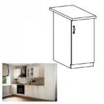 TEMPO KONDELA Alsószekrény D40, jobbos, fehér/sosna Andersen, SICILIA - mindigbutor