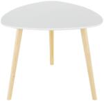 TEMPO KONDELA Konzolasztal, fehér/természetes fa TAVAS
