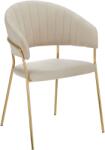 TEMPO KONDELA Design étkezőszék, bézs Velvet szövet/gold króm arany, DASMIN TYP 1 - mindigbutor