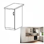 TEMPO KONDELA Alsószekrény D40, balos, fehér/sosna Andersen, SICILIA - mindigbutor