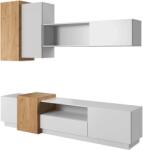 TEMPO KONDELA Nappali fal, fehér/tölgy craft arany, TRIO - mindigbutor