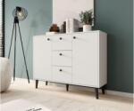 ADRK Komód BESA, Fehér, Fekete - mindigbutor