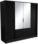 ADRK NOREL 200 tükrös tolószekrény, Fekete, Fekete - smartbutor