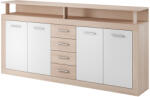 WIPMEB XXL/LUNA komód 4D4S sonoma tölgy/fehér - smartbutor