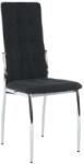 TEMPO KONDELA Szék, fekete anyag/fém, ADORA NEW - mindigbutor