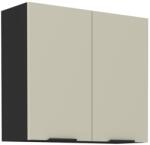 TEMPO KONDELA Felső szekrény, cashmere/fekete, ARAKA 80 G-72 2F - mindigbutor