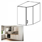 TEMPO KONDELA Felső sarokszekrény G60N, fehér/sosna Andersen, SICILIA - smartbutor